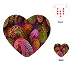 Paisley Pattern, Abstract Colorful, Texture Background, Hd Playing Cards Single Design (Heart) Front