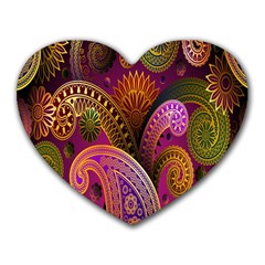 Paisley Pattern, Abstract Colorful, Texture Background, Hd Heart Mousepad