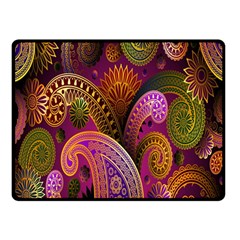 Paisley Pattern, Abstract Colorful, Texture Background, Hd Two Sides Fleece Blanket (small) by nateshop