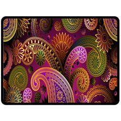 Paisley Pattern, Abstract Colorful, Texture Background, Hd Fleece Blanket (large) by nateshop