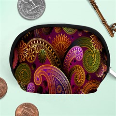 Paisley Pattern, Abstract Colorful, Texture Background, Hd Accessory Pouch (medium) by nateshop