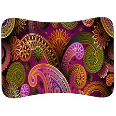 Paisley Pattern, Abstract Colorful, Texture Background, Hd Velour Seat Head Rest Cushion by nateshop