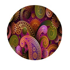 Paisley Pattern, Abstract Colorful, Texture Background, Hd Mini Round Pill Box by nateshop