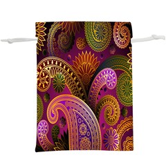 Paisley Pattern, Abstract Colorful, Texture Background, Hd Lightweight Drawstring Pouch (xl) by nateshop