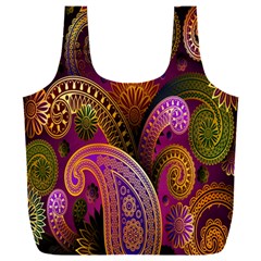 Paisley Pattern, Abstract Colorful, Texture Background, Hd Full Print Recycle Bag (xxl) by nateshop