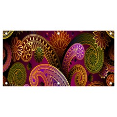 Paisley Pattern, Abstract Colorful, Texture Background, Hd Banner And Sign 4  X 2  by nateshop