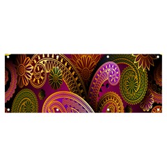 Paisley Pattern, Abstract Colorful, Texture Background, Hd Banner And Sign 8  X 3  by nateshop