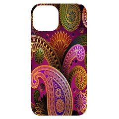 Paisley Pattern, Abstract Colorful, Texture Background, Hd Iphone 14 Black Uv Print Case by nateshop