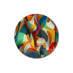 Pattern Calorful Magnet 3  (round) by nateshop