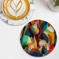 Pattern Calorful Uv Print Round Tile Coaster by nateshop