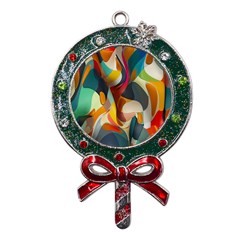 Pattern Calorful Metal X mas Lollipop With Crystal Ornament by nateshop