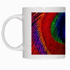 Peacock-feathers,blue 1 White Mug by nateshop