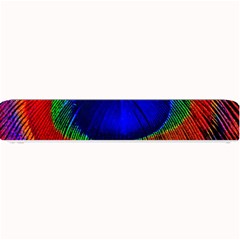 Peacock-feathers,blue 1 Small Bar Mat by nateshop