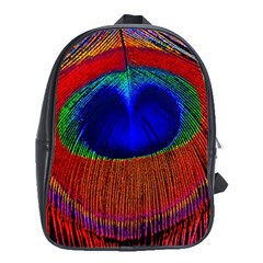 Peacock-feathers,blue 1 School Bag (xl) by nateshop