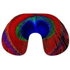 Peacock-feathers,blue 1 Travel Neck Pillow by nateshop