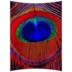 Peacock-feathers,blue 1 Back Support Cushion by nateshop