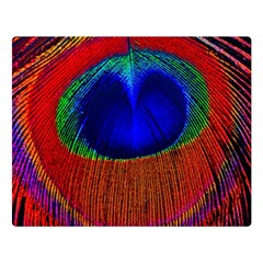 Peacock-feathers,blue 1 Premium Plush Fleece Blanket (large)