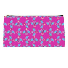 Winged Mutant Sketchy Cartoon Drawing Motif Pattern Pencil Case by dflcprintsclothing