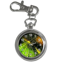 Machine Technology Circuit Electronic Computer Technics Detail Psychedelic Abstract Pattern Key Chain Watches by Sarkoni