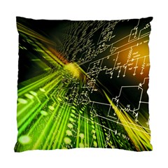 Machine Technology Circuit Electronic Computer Technics Detail Psychedelic Abstract Pattern Standard Cushion Case (one Side) by Sarkoni