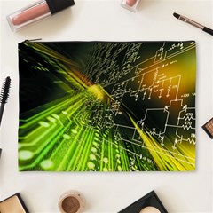 Machine Technology Circuit Electronic Computer Technics Detail Psychedelic Abstract Pattern Cosmetic Bag (xl) by Sarkoni