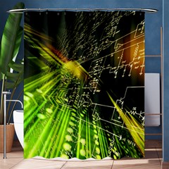 Machine Technology Circuit Electronic Computer Technics Detail Psychedelic Abstract Pattern Shower Curtain 60  X 72  (medium)  by Sarkoni