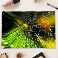 Machine Technology Circuit Electronic Computer Technics Detail Psychedelic Abstract Pattern Cosmetic Bag (xxl) by Sarkoni