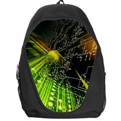 Machine Technology Circuit Electronic Computer Technics Detail Psychedelic Abstract Pattern Backpack Bag by Sarkoni