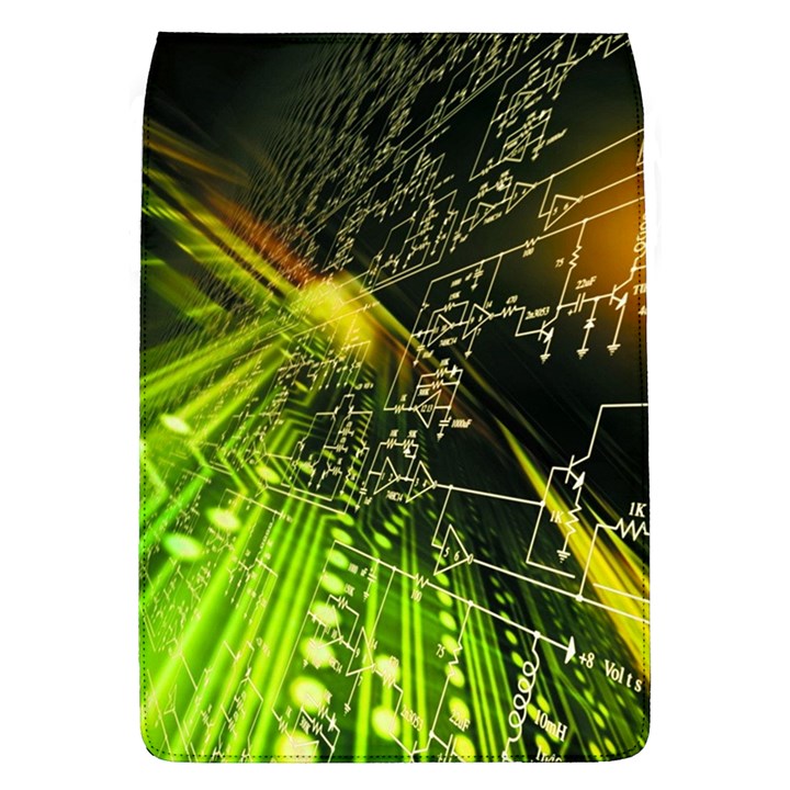 Machine Technology Circuit Electronic Computer Technics Detail Psychedelic Abstract Pattern Removable Flap Cover (L)