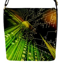 Machine Technology Circuit Electronic Computer Technics Detail Psychedelic Abstract Pattern Flap Closure Messenger Bag (s) by Sarkoni