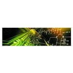 Machine Technology Circuit Electronic Computer Technics Detail Psychedelic Abstract Pattern Oblong Satin Scarf (16  x 60 ) Front