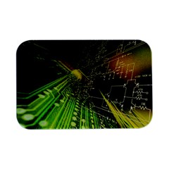 Machine Technology Circuit Electronic Computer Technics Detail Psychedelic Abstract Pattern Open Lid Metal Box (silver)   by Sarkoni