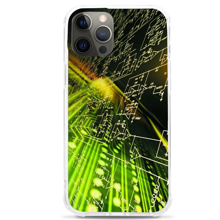 Machine Technology Circuit Electronic Computer Technics Detail Psychedelic Abstract Pattern iPhone 12 Pro max TPU UV Print Case