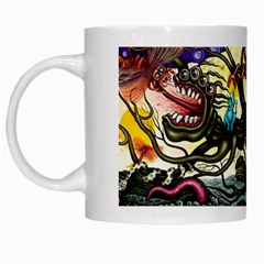 Psychedelic Funky Trippy White Mug by Sarkoni