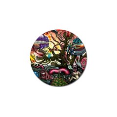 Psychedelic Funky Trippy Golf Ball Marker (4 Pack) by Sarkoni