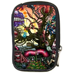 Psychedelic Funky Trippy Compact Camera Leather Case by Sarkoni