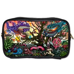 Psychedelic Funky Trippy Toiletries Bag (one Side) by Sarkoni