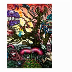 Psychedelic Funky Trippy Small Garden Flag (two Sides) by Sarkoni