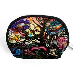 Psychedelic Funky Trippy Accessory Pouch (medium) by Sarkoni