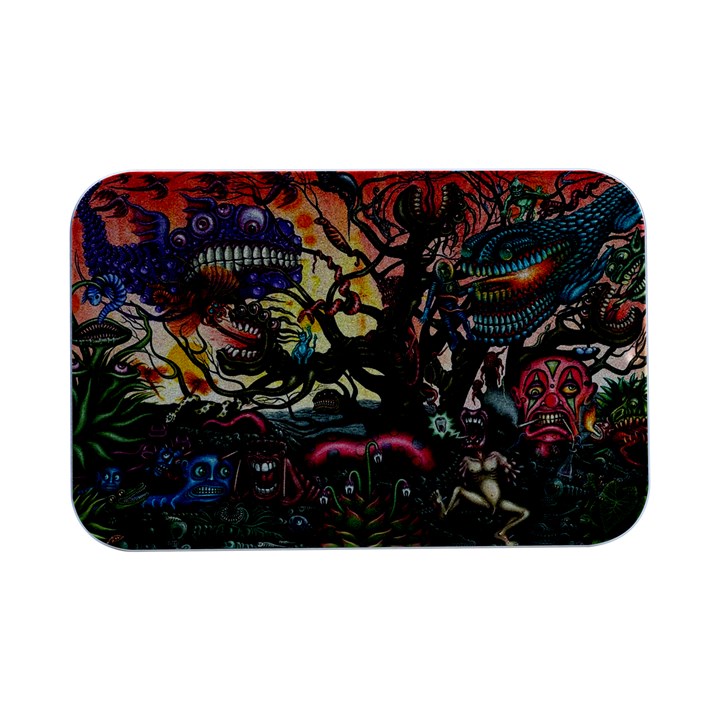 Psychedelic Funky Trippy Open Lid Metal Box (Silver)  