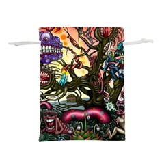 Psychedelic Funky Trippy Lightweight Drawstring Pouch (m) by Sarkoni