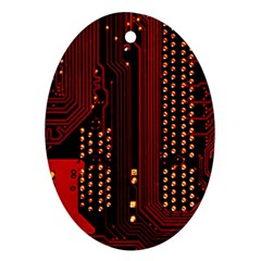 Technology Computer Circuit Ornament (oval)