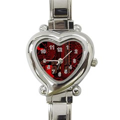 Technology Computer Circuit Heart Italian Charm Watch by Sarkoni