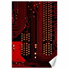 Technology Computer Circuit Canvas 12  X 18  by Sarkoni