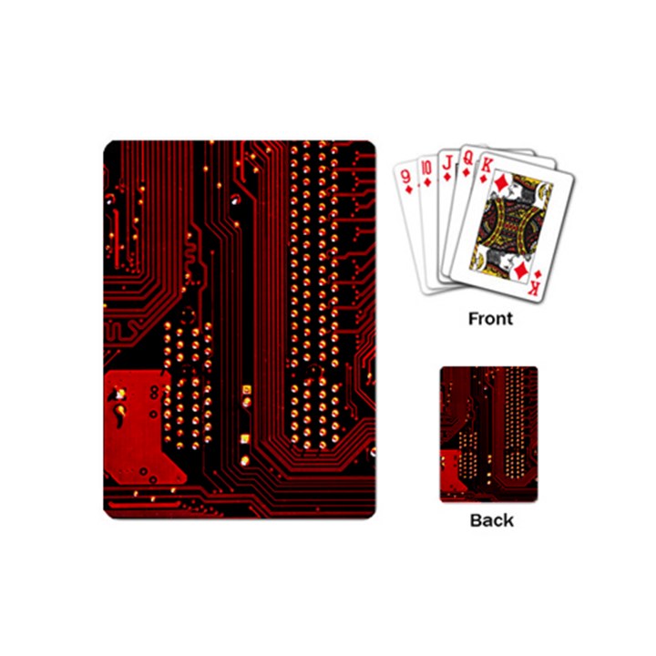 Technology Computer Circuit Playing Cards Single Design (Mini)