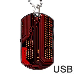 Technology Computer Circuit Dog Tag Usb Flash (two Sides) by Sarkoni