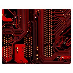 Technology Computer Circuit Premium Plush Fleece Blanket (medium) by Sarkoni