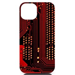 Technology Computer Circuit Iphone 14 Black Uv Print Case by Sarkoni