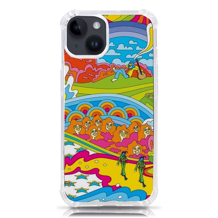 Vintage 1960s Psychedelic iPhone 14 TPU UV Print Case