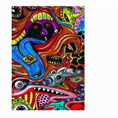 Psychedelic Trippy Hippie  Weird Art Large Garden Flag (two Sides) by Sarkoni